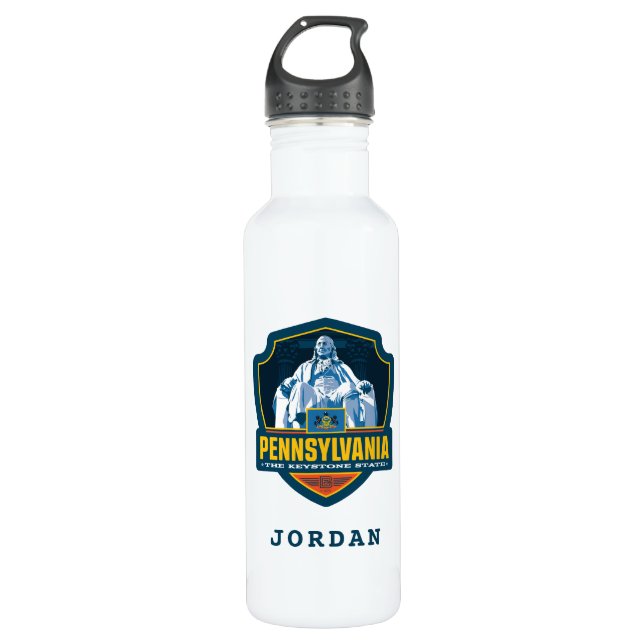 Staatsstolz | Pennsylvania Edelstahlflasche (Vorderseite)