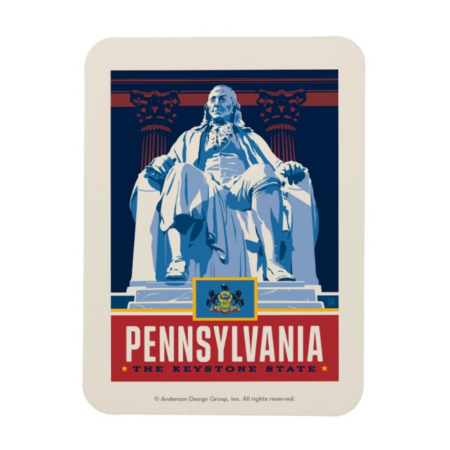 Staatsstolz | Pennsylvania Magnet (Vertikal)