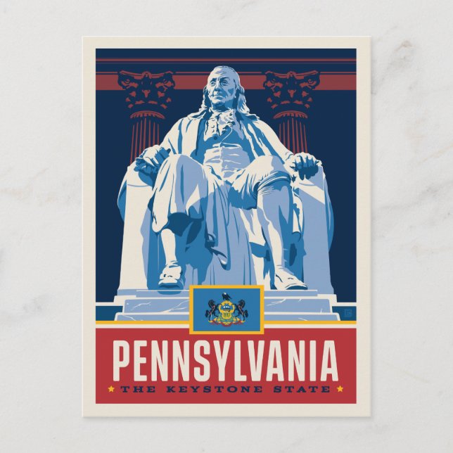 Staatsstolz | Pennsylvania Postkarte (Vorderseite)