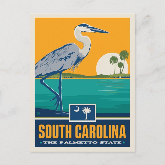 Staatsstolz | South Carolina Postkarte (Vorderseite)