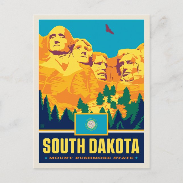 Staatsstolz | South Dakota Postkarte (Vorderseite)