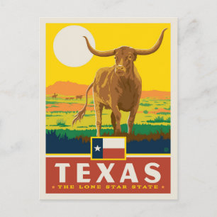 Staatsstolz   Texas Postkarte
