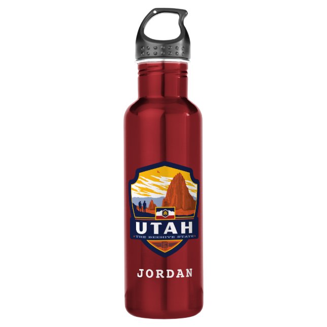 Staatsstolz | Utah Edelstahlflasche (Vorderseite)