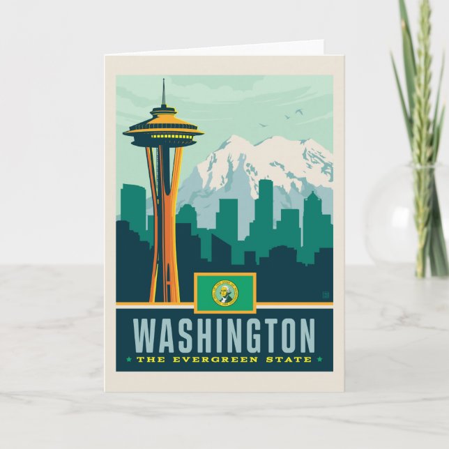 Staatsstolz | Washington Karte (Vorderseite)