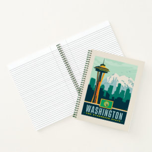 Staatsstolz Washington Notizbuch