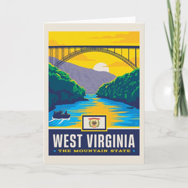 Staatsstolz | West Virginia Karte (Vorderseite)