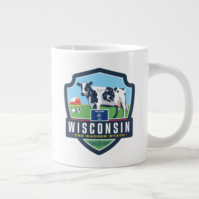 Staatsstolz | Wisconsin 2 Jumbo-Tasse (Rechts)