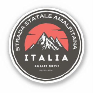 Staatsstraße 163 Amalfitana italienische apls Aufkleber