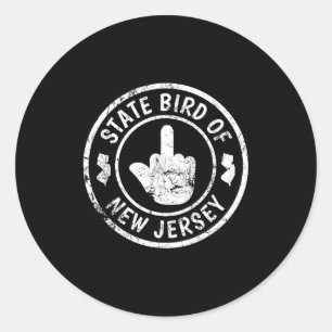 Staatsvogel von New Jersey Mittelfinger Lustig Abg Runder Aufkleber