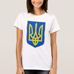 Staatswappen der Ukraine Goldener Dreizack Fine Ar T-Shirt