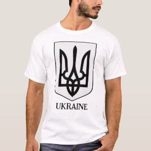 Staatswappen der Ukraine Minimalistische Kunst T-Shirt