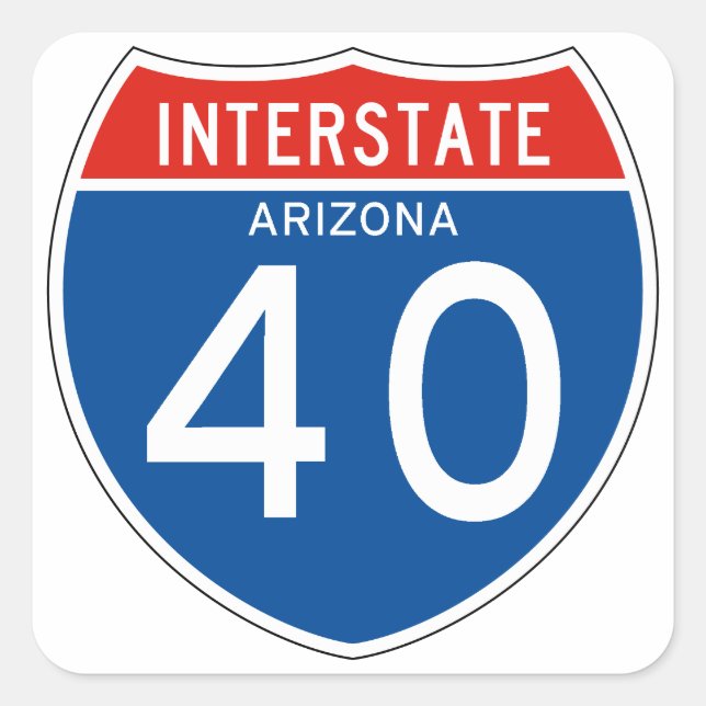 Staatszeichen 40 - Arizona Quadratischer Aufkleber (Vorderseite)