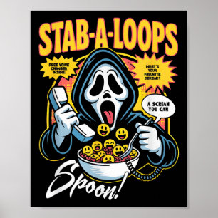 Stab-a-loops Horror-Cerealien-Schachtel Halloween Poster