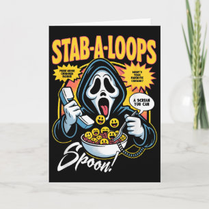 Stab-a-loops Horror Müsli-Schachtel Halloween Karte
