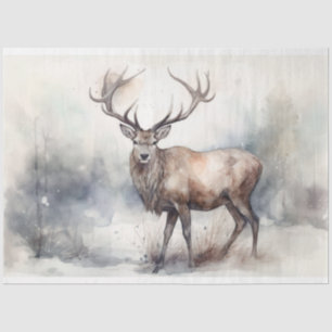 Stab im Schnee 1 Dekoupage Paper Seidenpapier