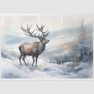 Stab im Schnee 2 Dekoupage Paper Seidenpapier