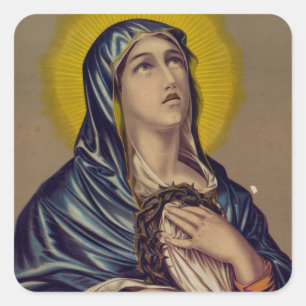 Stabat Mater Schmerzensmutter Quadratischer Aufkleber