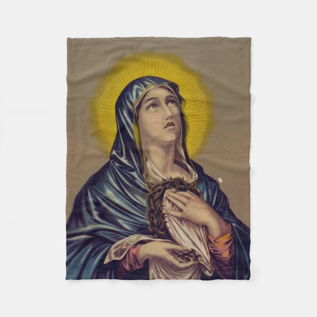 Stabat Mater unsere Lady der Trauern Fleecedecke (Vorderseite)