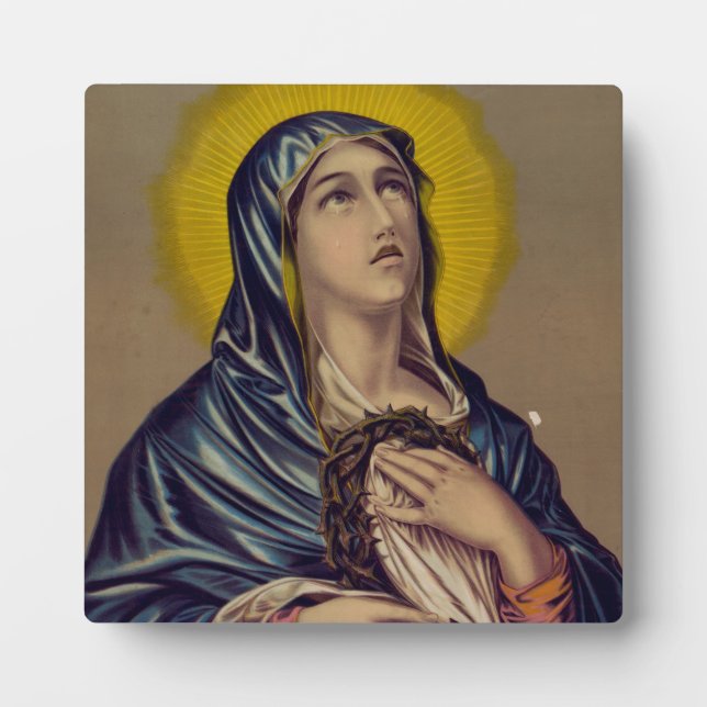 Stabat Mater unsere Lady der Trauern Fotoplatte (Vorderseite)