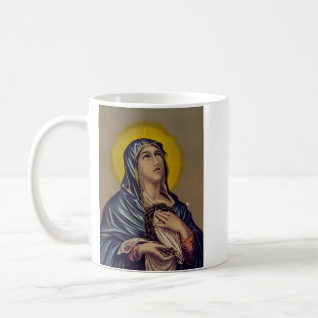 Stabat Mater unsere Lady der Trauern Kaffeetasse (Links)