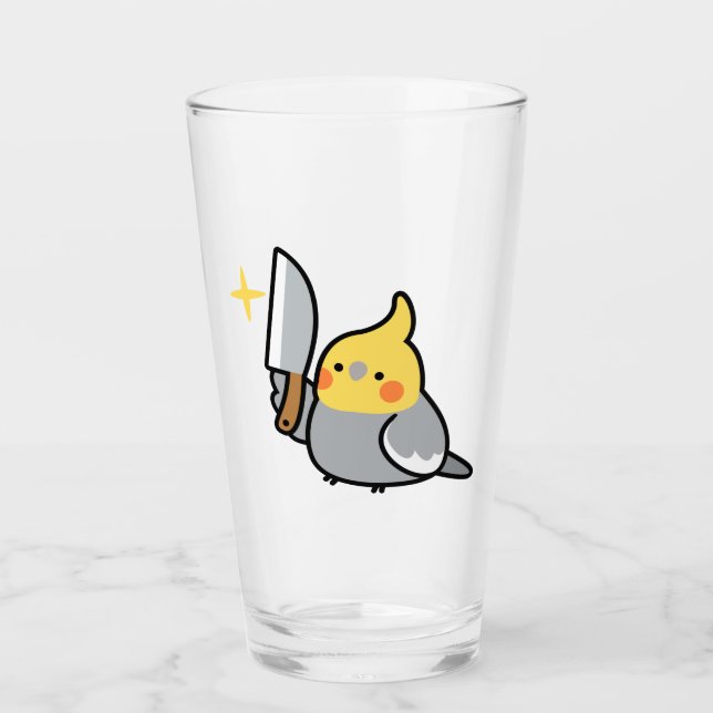 Stabby-Cockatiel Glas (Vorderseite)