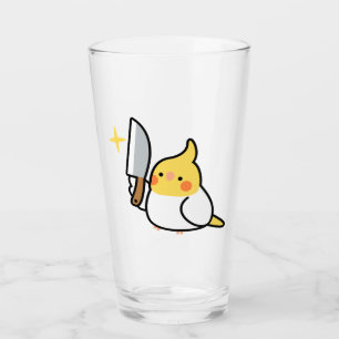 Stabby Cockatiel (Lutino) Glascup Glas
