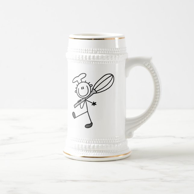 Stäbchenfigur-Koch mit Schneebesen Bierglas (Rechts)