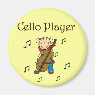 Stäbchenfigur Mädchen Cellospieler T-Shirts und Ge Magnet