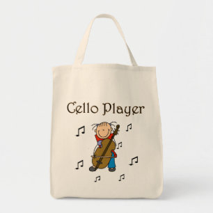 Stäbchenfigur Mädchen Cellospieler T-Shirts und Ge Tragetasche