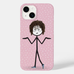 Stäbchenfigur Mädchen mit Punkten Case-Mate iPhone 14 Hülle