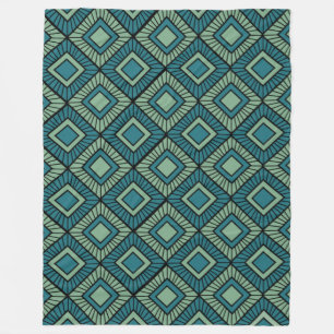 Stabförmige Diamanten - Aquamarin Fleecedecke