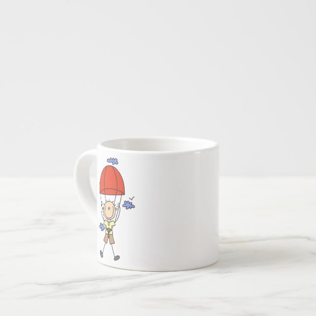 Stabhochspringende Stockfigur Espressotasse (Vorderseite Links)
