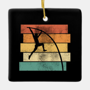 Stabhochsprung Retro  Keramikornament