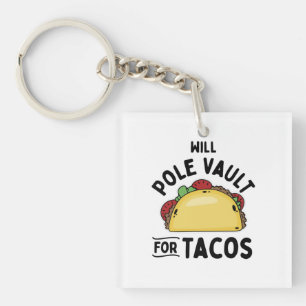 Stabhochsprung- Stabhochsprung für Tacos Schlüsselanhänger