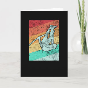 Stabhochsprung Vintage Retro Karte