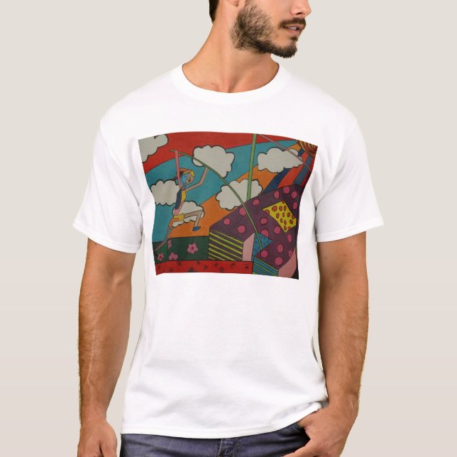 Stabhochsprungkunst T-Shirt (Vorderseite)