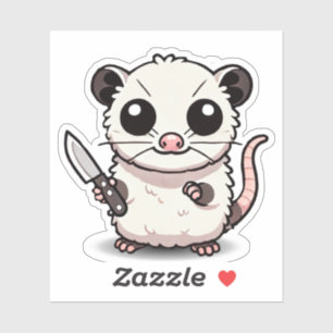 Stabilität: Der Kawaii Possum Vinyl Sticker