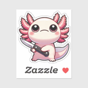 Stabilität: Kawaii Axolotl Vinyl Sticker