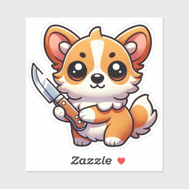 Stabilität: Kawaii Corgi Vinyl Sticker (Blatt)