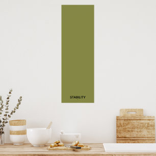 Stabilität Ruhige Wandkunst Olivgrün Minimaler Pos Poster