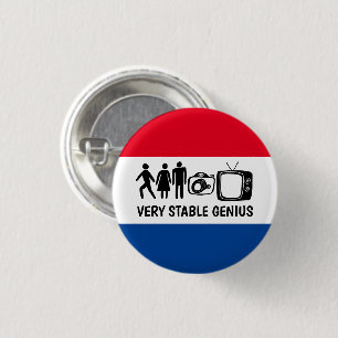 STABLE GENIUS Person Frau Man Camera TV Button