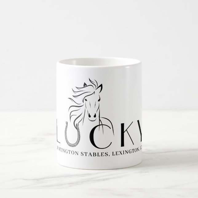 Stable oder Pferdeame Lucky Horseshoe Rider Gesche Kaffeetasse (Mittel)