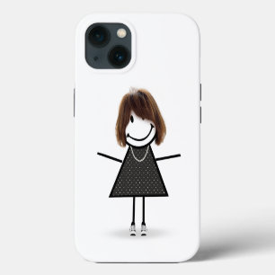 Stabmädchen in Sneakern mit Haar iPhone Hülle
