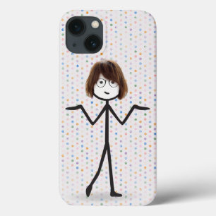 Stabmädchen mit Brille auf Punkten Case-Mate iPhone Hülle