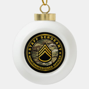 Stabsoffizier Armee Nicht in Auftrag gegeben Offiz Keramik Kugel-Ornament