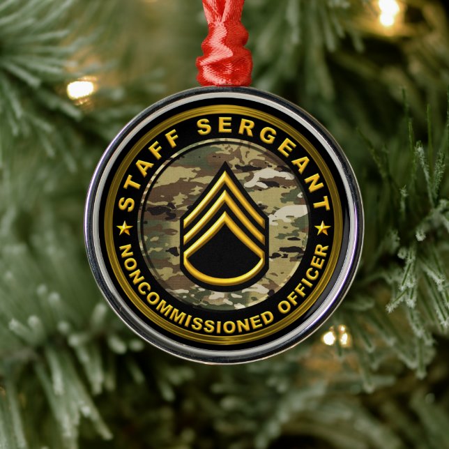Stabsoffizier Armee Nicht in Auftrag gegeben Offiz Ornament Aus Metall (Baum)