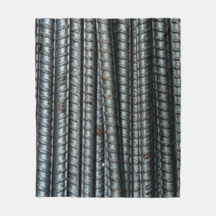 Stabstahl aus schwarzem Metall Fleecedecke
