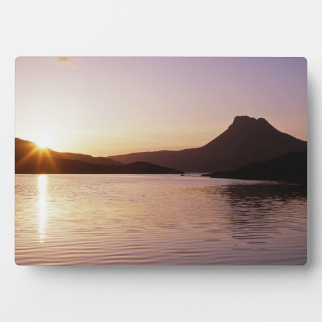 Stac Pollaidh Sonnenuntergang Schottland Fotoplatte (Vorderseite)
