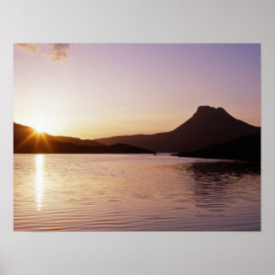 Stac Pollaidh Sonnenuntergang Schottland Poster
