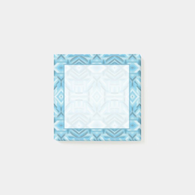 Staccato Hellblau Abstrakte Weiche Pastellkunst Post-it Klebezettel (Vorderseite)